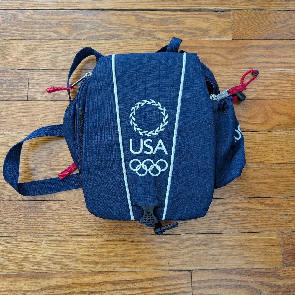 Roots Olympics 2004 Athens Messenger Bag Blue